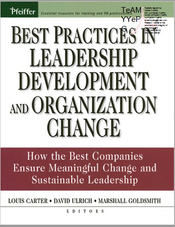 Best Practices in Leadership Development and Organization Change : How the Best Companies Ensure Meaningful Change and Sustainable Leadership