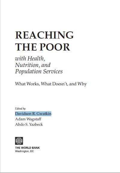 Reaching The Poor with Health, Nutrition, and Population Services